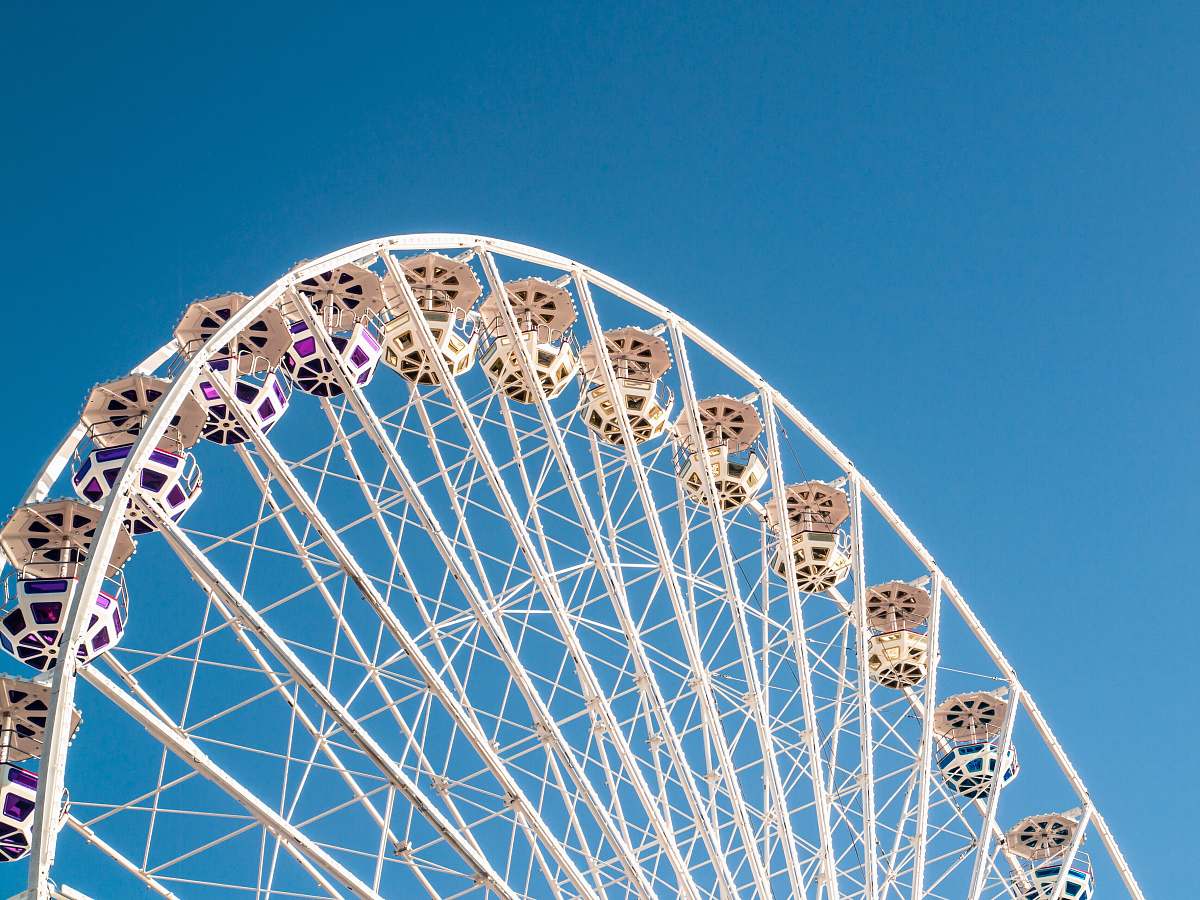 amusement park low-angle photography of London Eye leisure activities